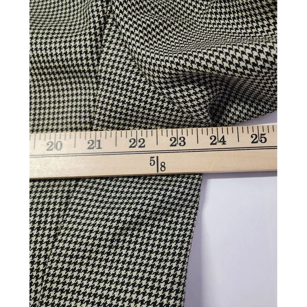 Ralph Ralph Lauren Houndstooth Wool Blazer Sport Coat Mens Sz 43R Tan Beige Work